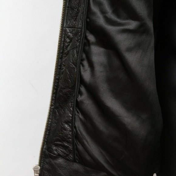 M Julian MJ 79 Wilsons Leather Black Pebbled Leather Full Zip Jacket Mens L - Picture 7 of 8